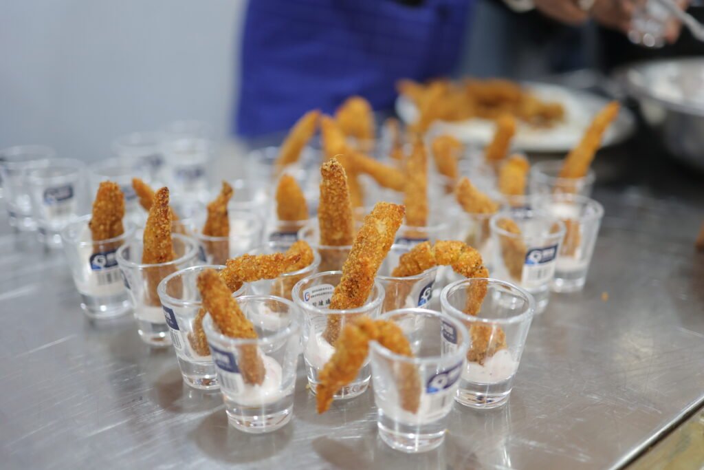 Baby corn in Tequila shot