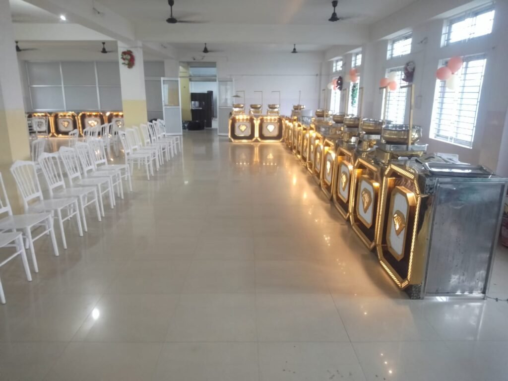 Outdoor Buffet Counter Setup by The Royal Caters